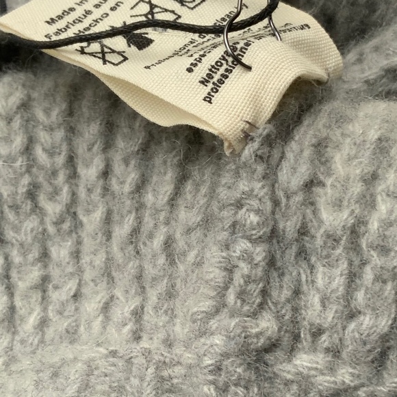 Ugg 100% Cashmere Grey Hat Aislinn Honeycomb Knit Pom Beret $125.00 - Picture 13 of 16